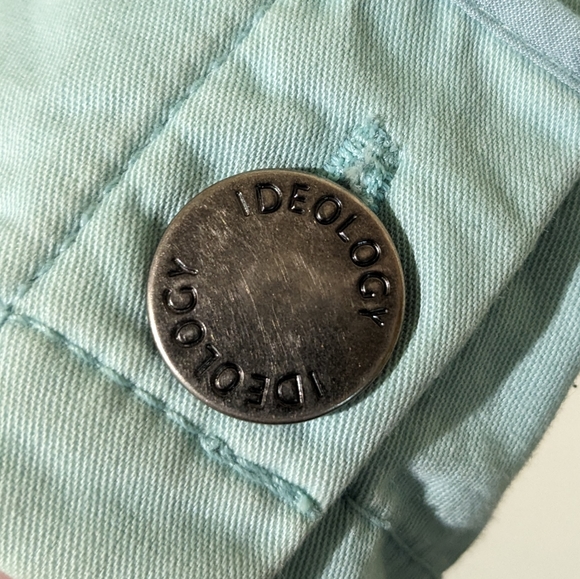 True Vintage moto style blazer jacket in soft seafoam blue - Picture 11 of 11